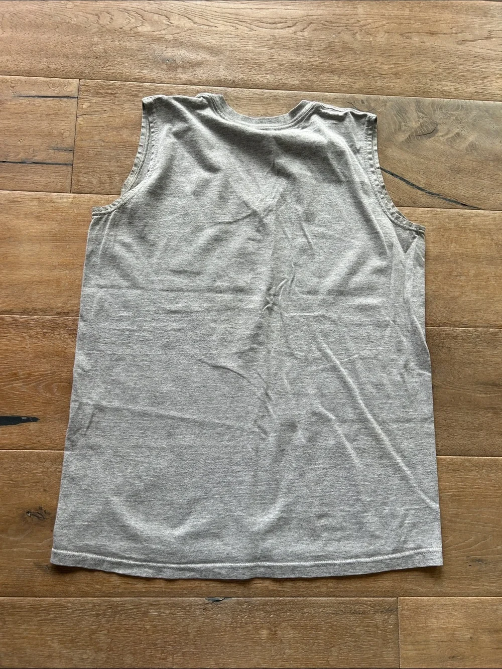 Nike Men's Light Gray V-Neck Sleeveless Tank with Chest Logo